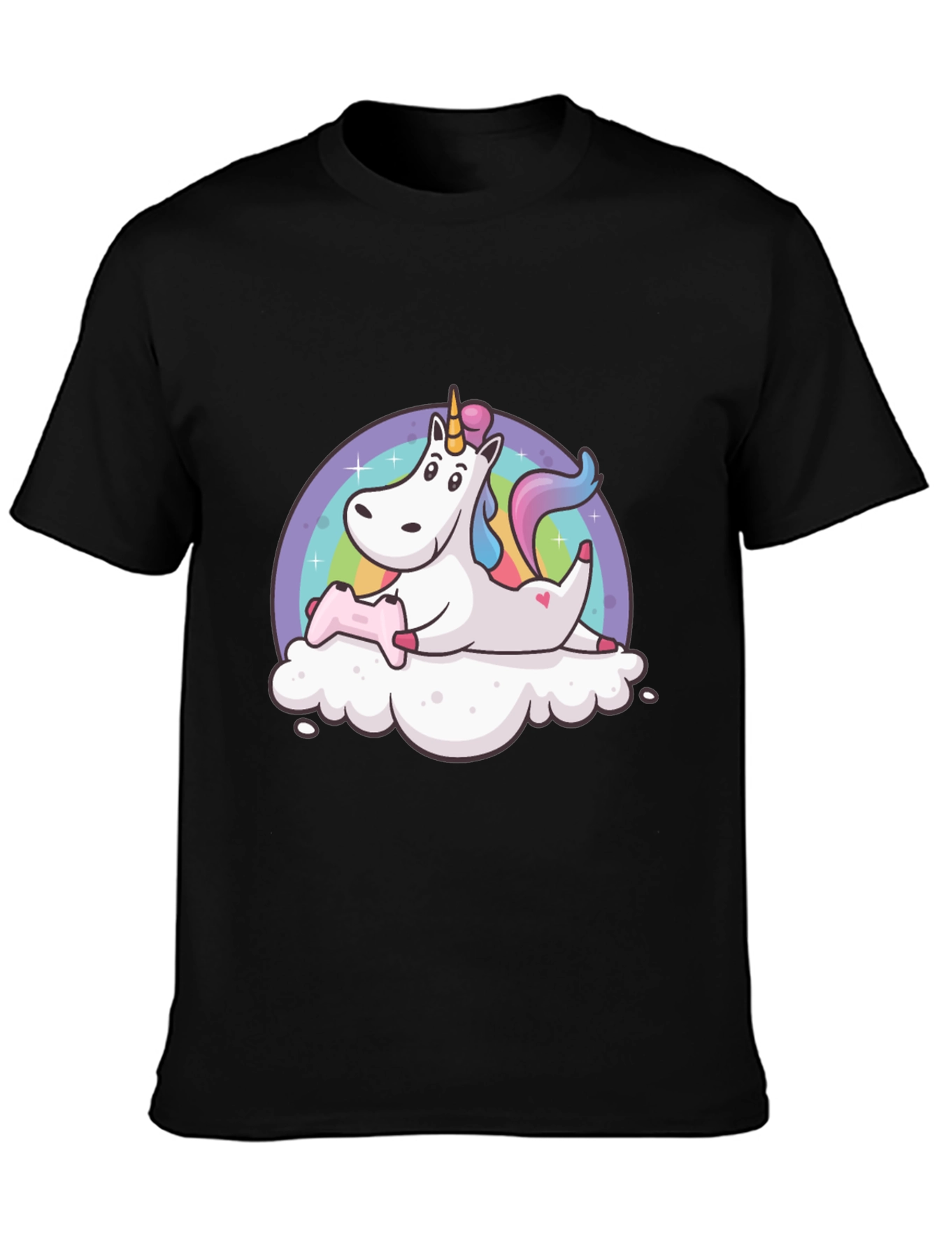 Unicorn Gamer T-Shirt - Black Cotton Tee