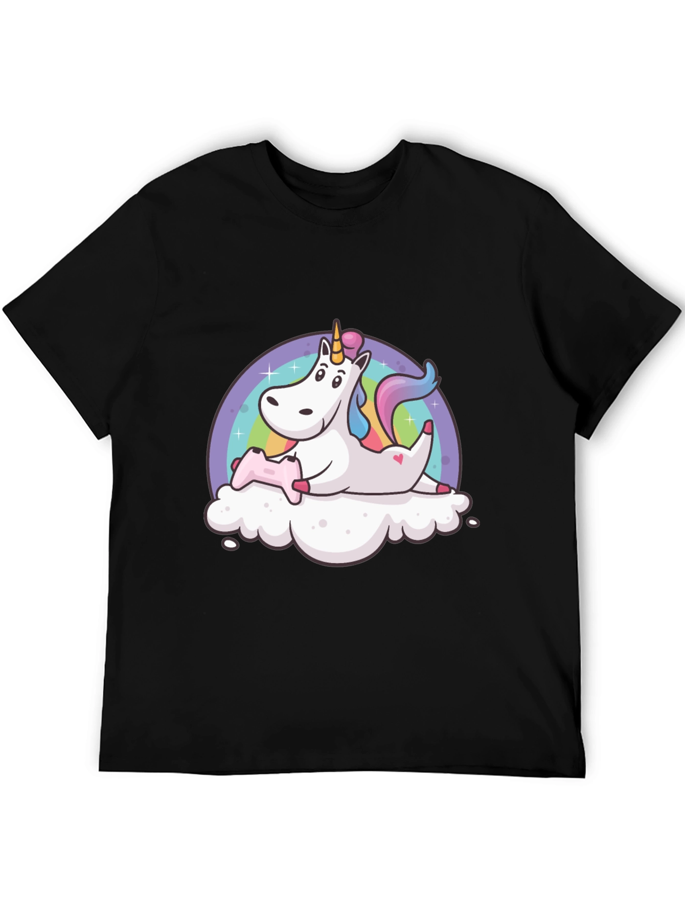 Unicorn Gamer T-Shirt - Black Cotton Tee