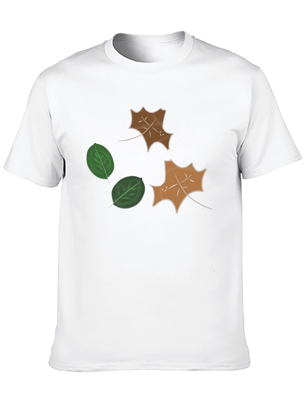 Leaf Design Black T-Shirt
