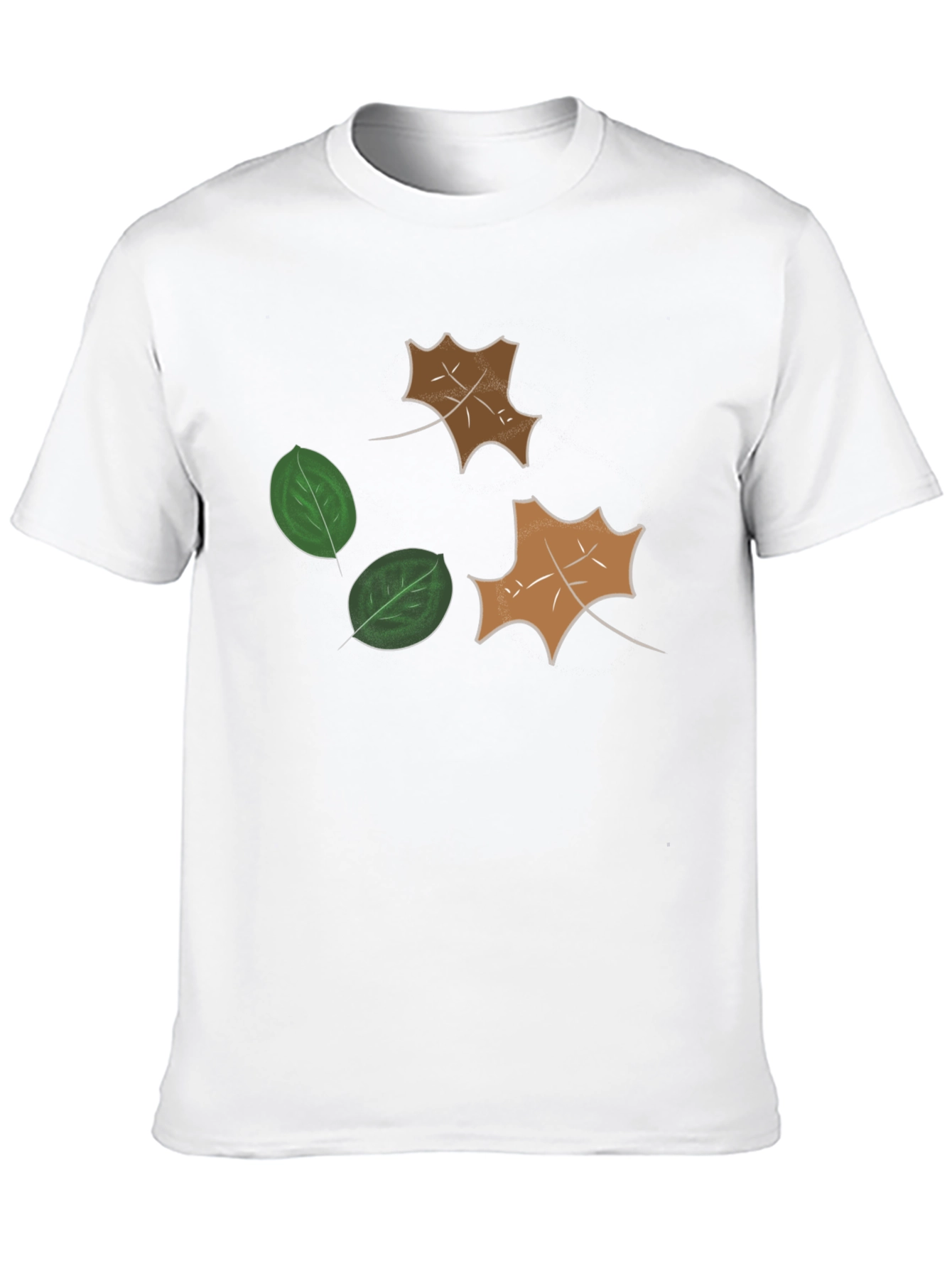 Leaf Design Black T-Shirt