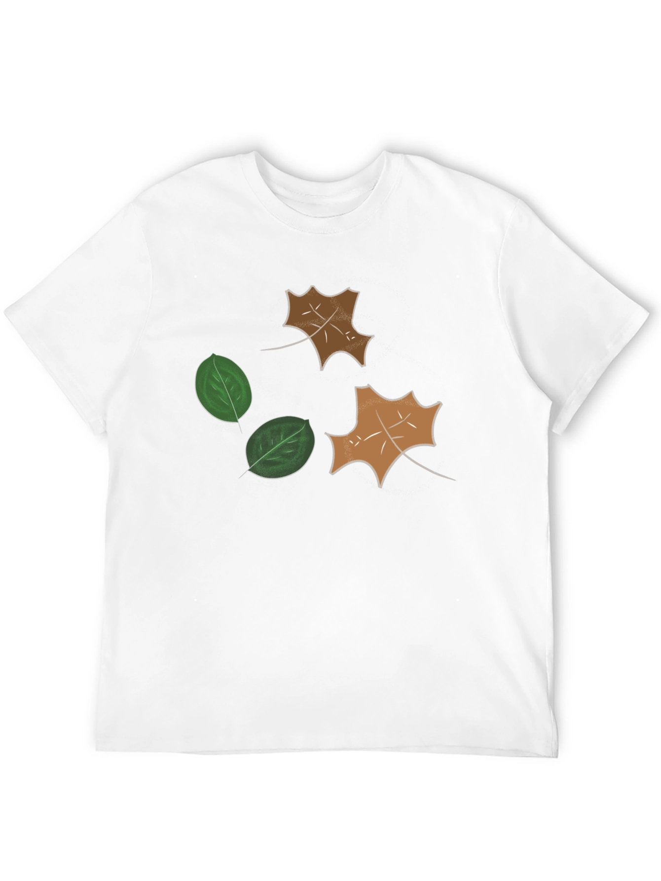 Leaf Design Black T-Shirt