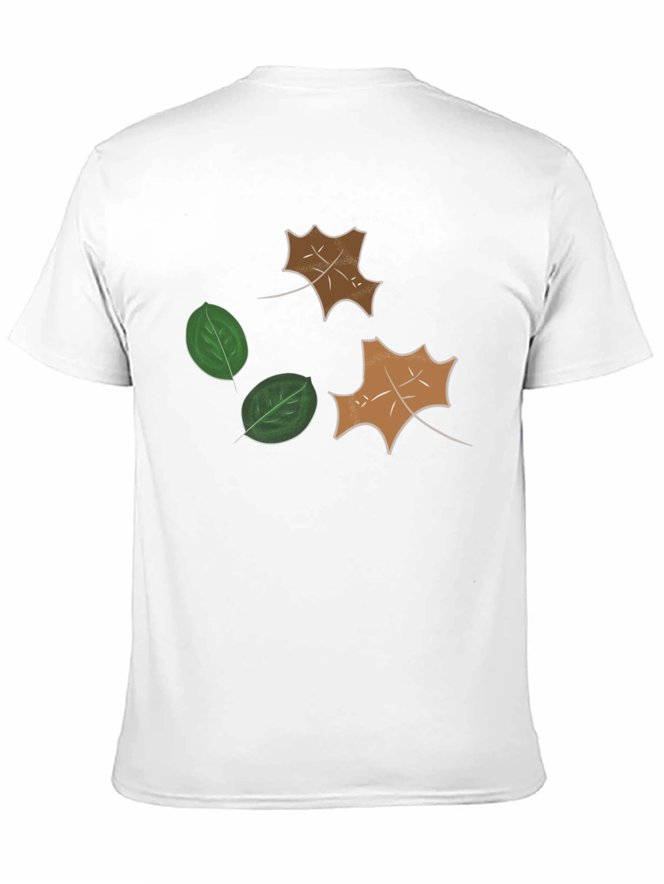 Leaf Design Black T-Shirt