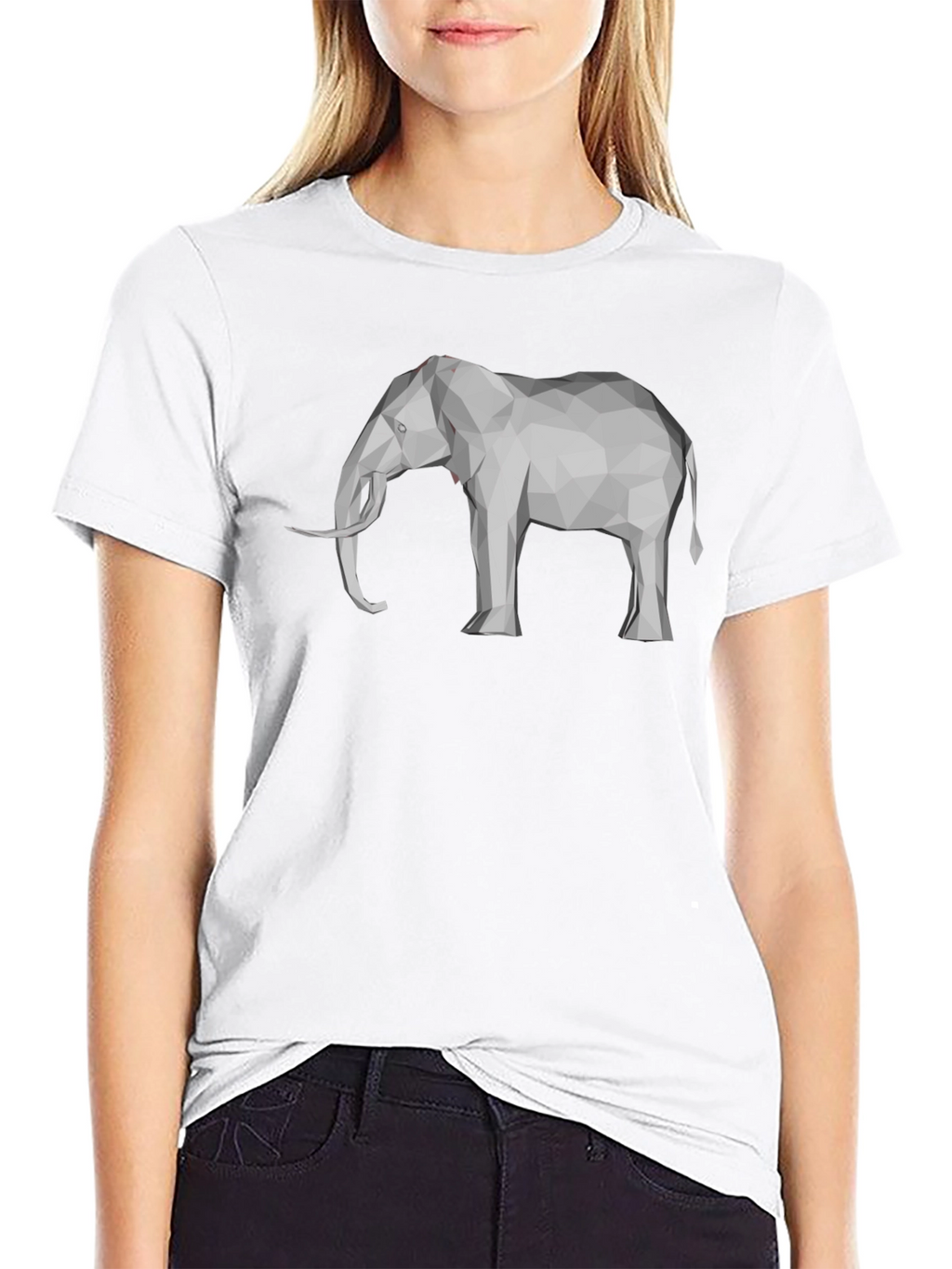 Geometric Elephant Graphic Tee - Modern Mens T-Shirt