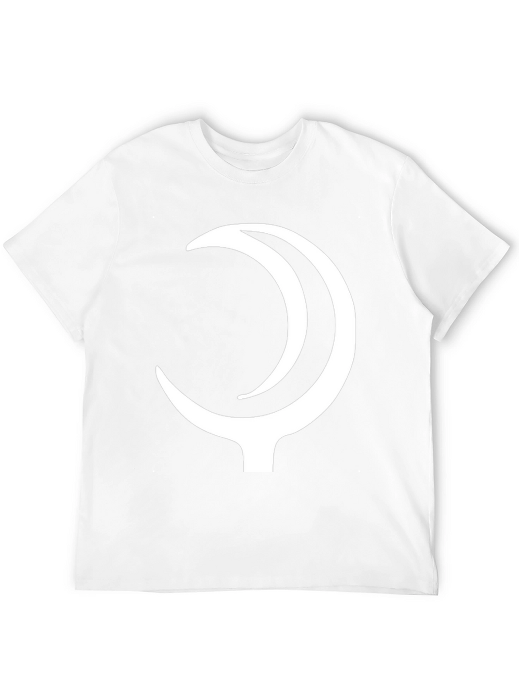 Black T-Shirt with Crescent Moon Design