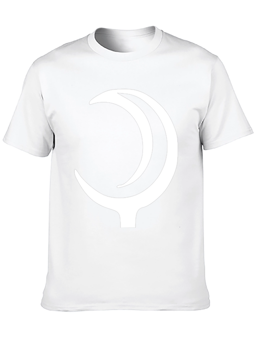 Black T-Shirt with Crescent Moon Design