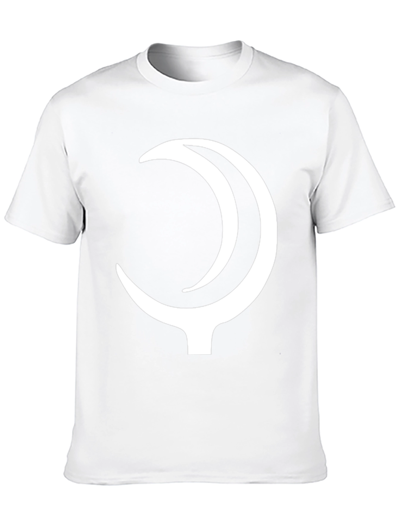Black T-Shirt with Crescent Moon Design