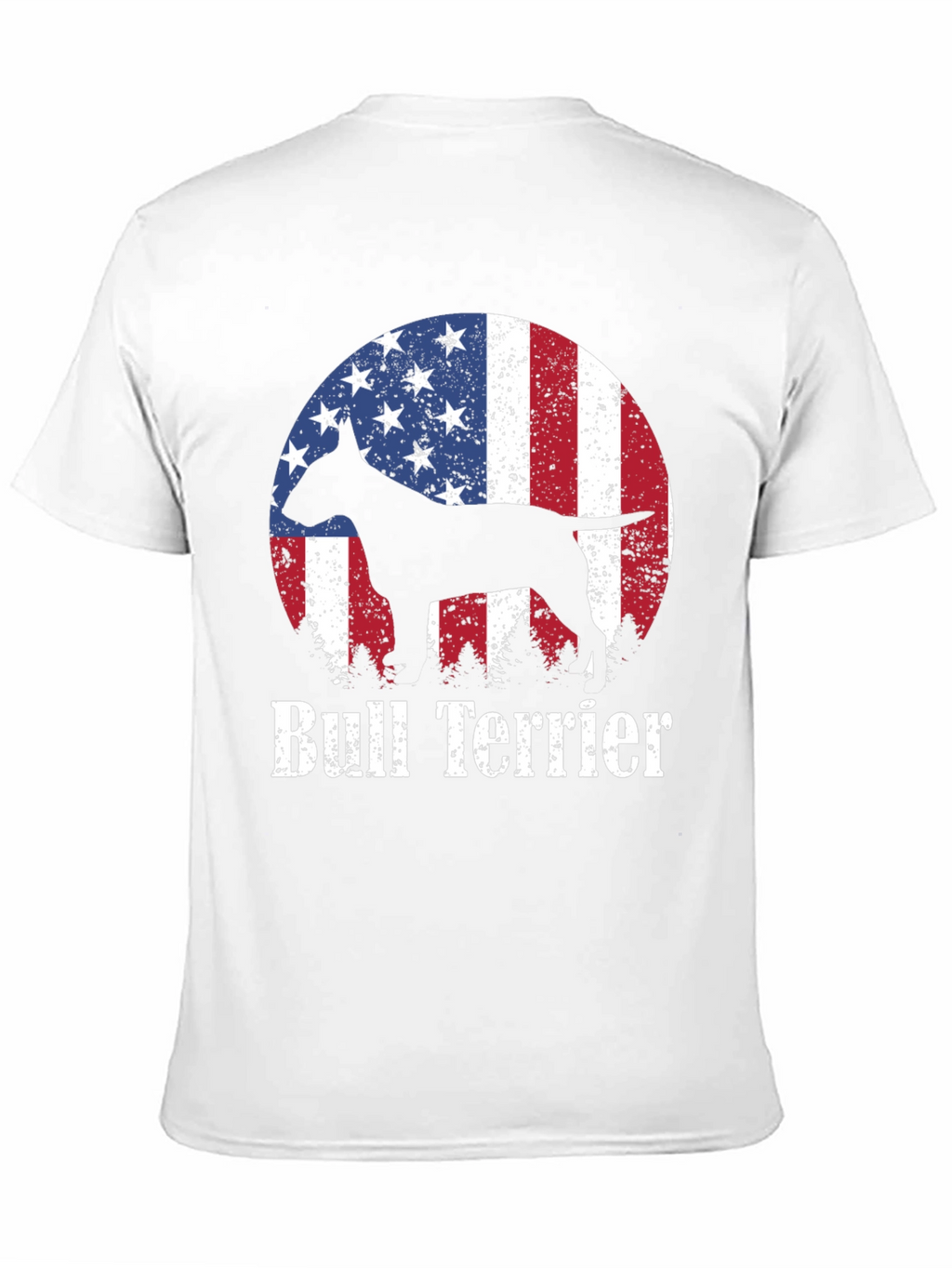 Bull Terrier American Flag Mens T-Shirt