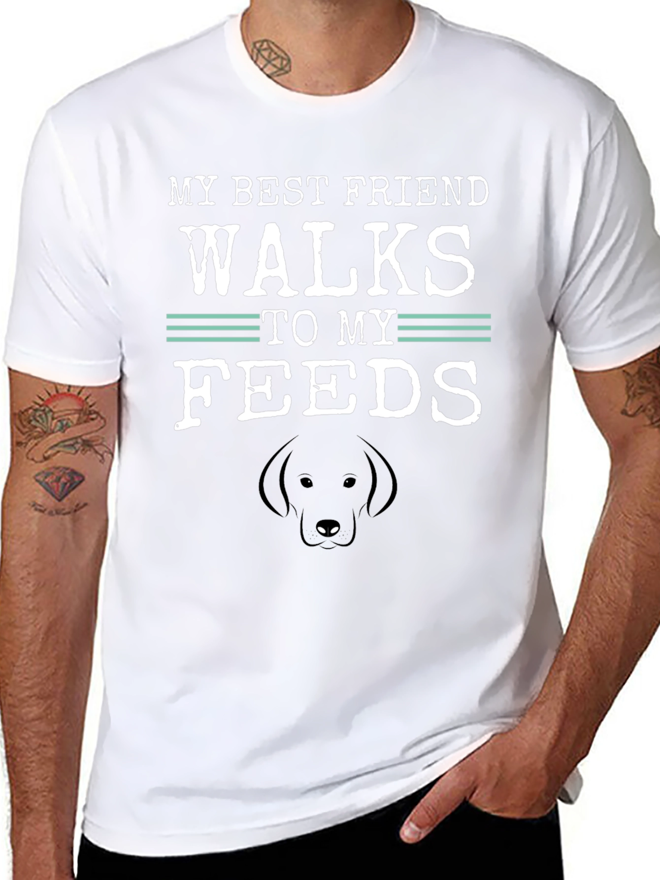 My Best Friend Walks to My Feeds T-Shirt