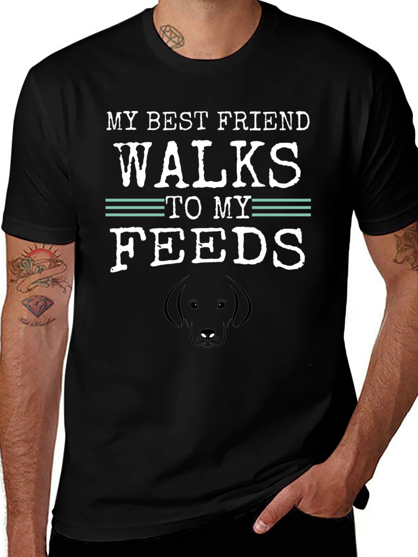 My Best Friend Walks to My Feeds T-Shirt