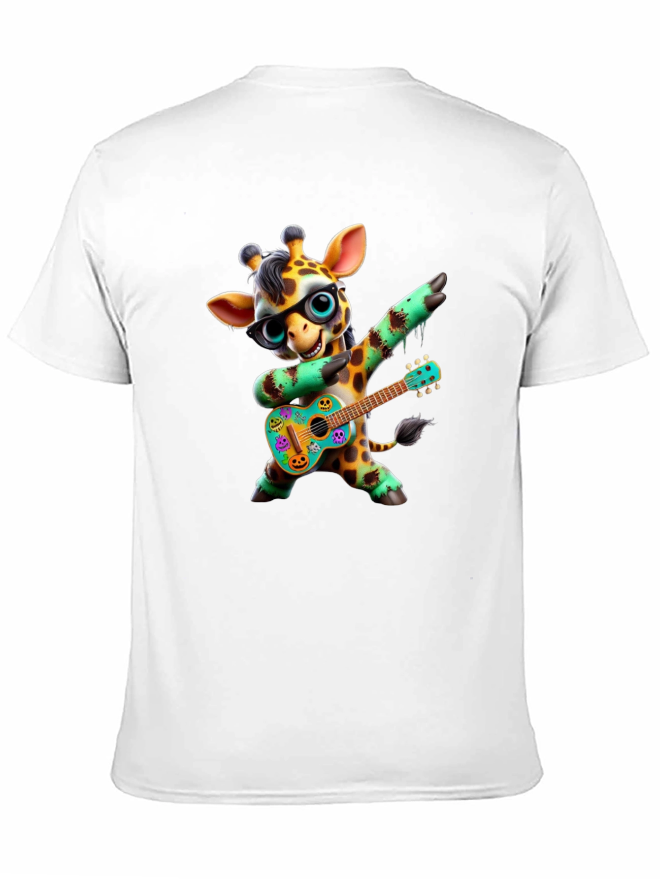 Giraffe Guitar Player Graphic Tee - Black
