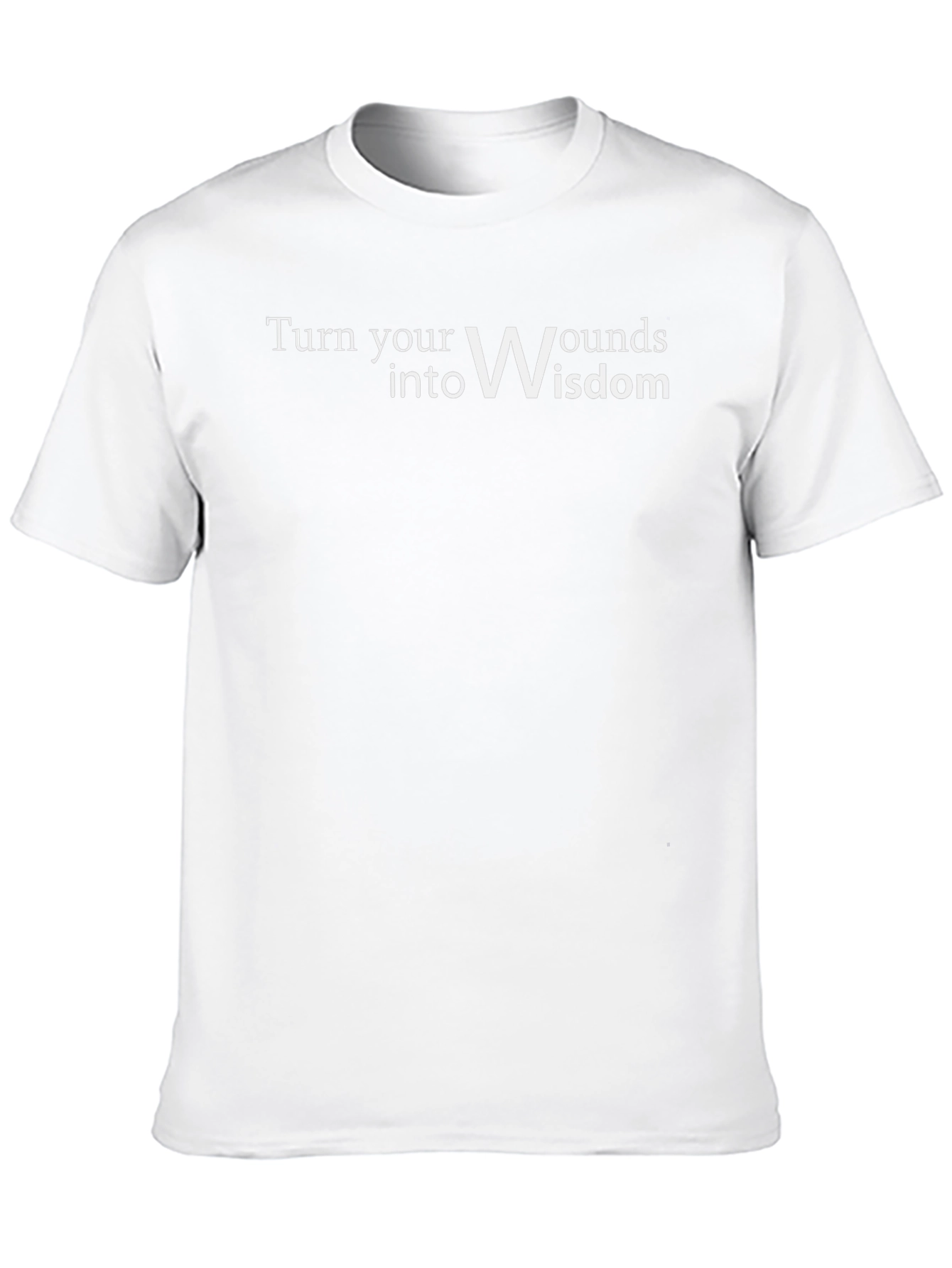 Inspirational Turn Wounds into Wisdom Black T-Shirt