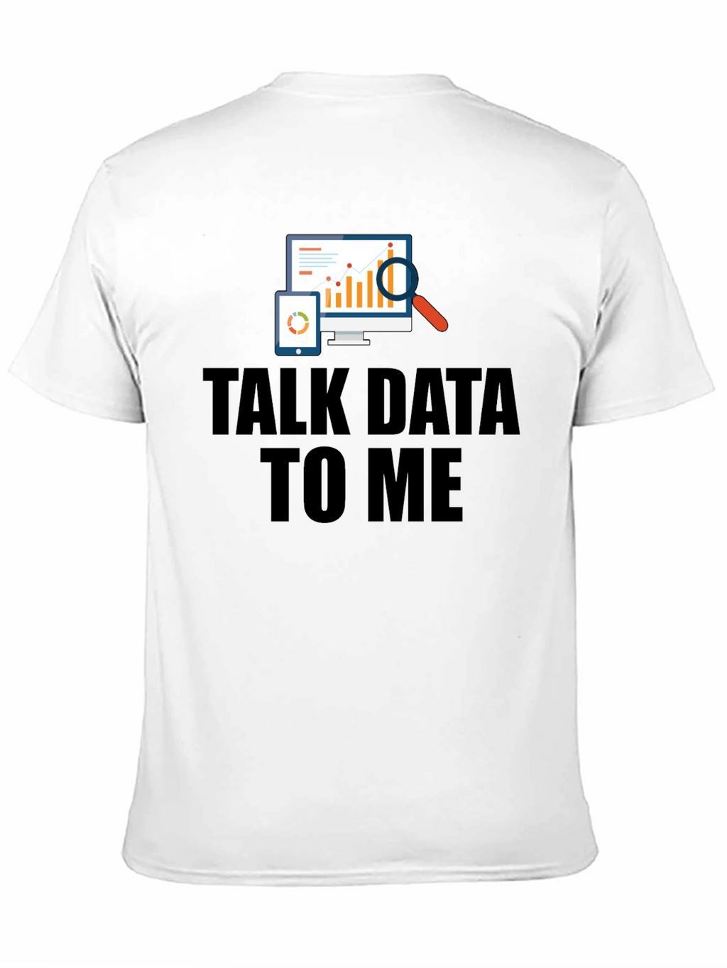 Talk Data To Me Black Graphic T-Shirt