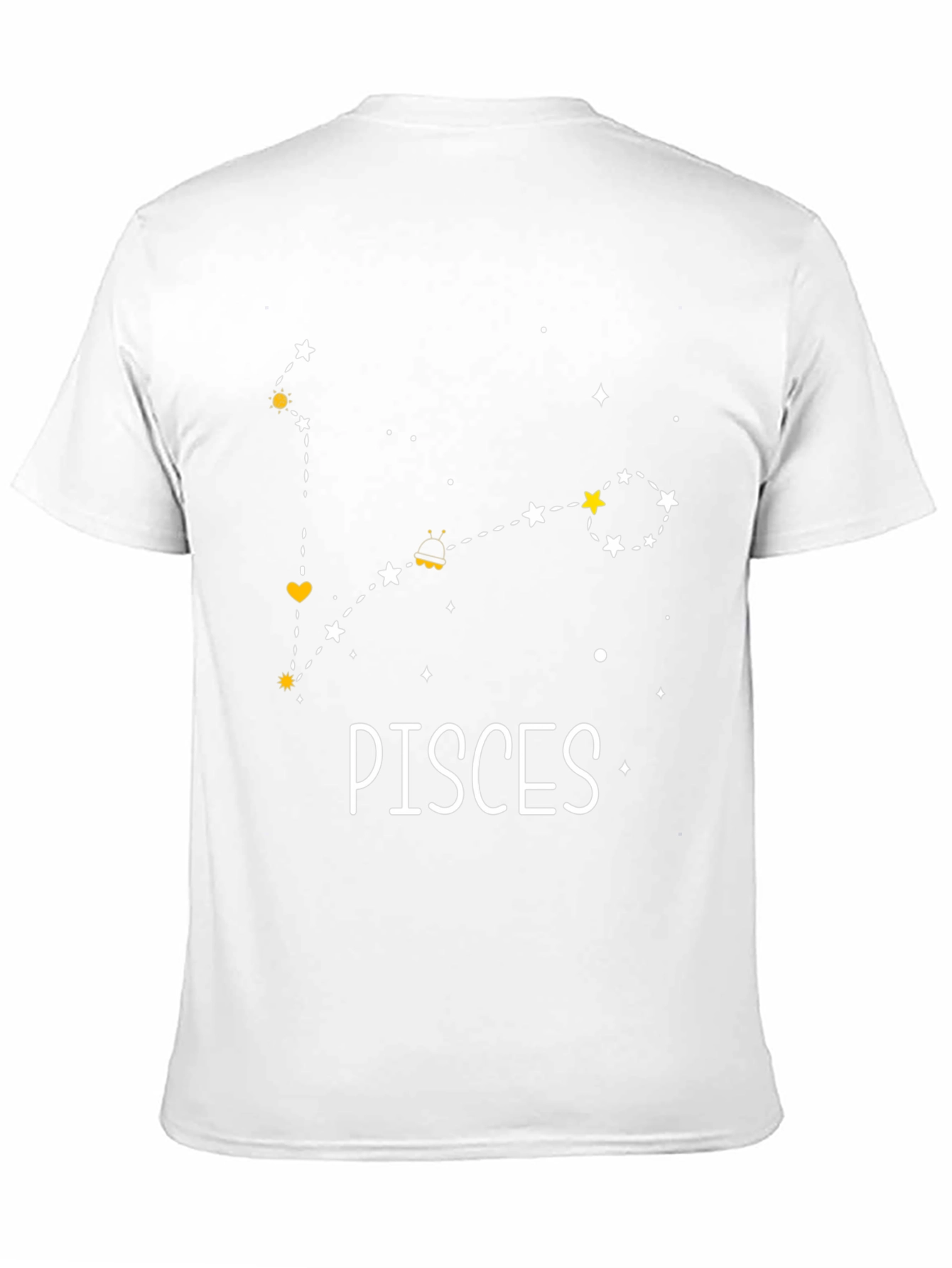 Pisces Constellation Black T-Shirt