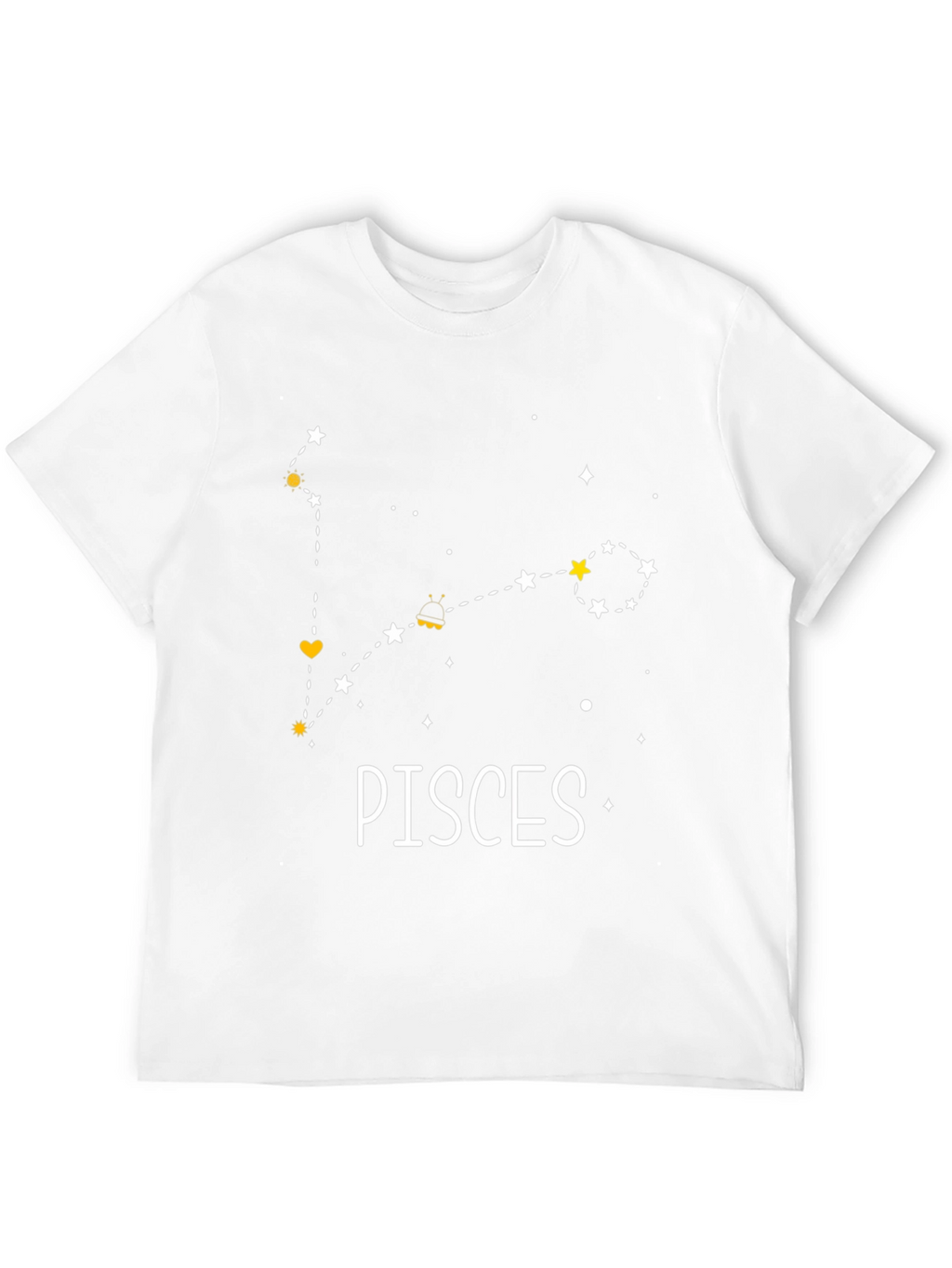 Pisces Constellation Black T-Shirt