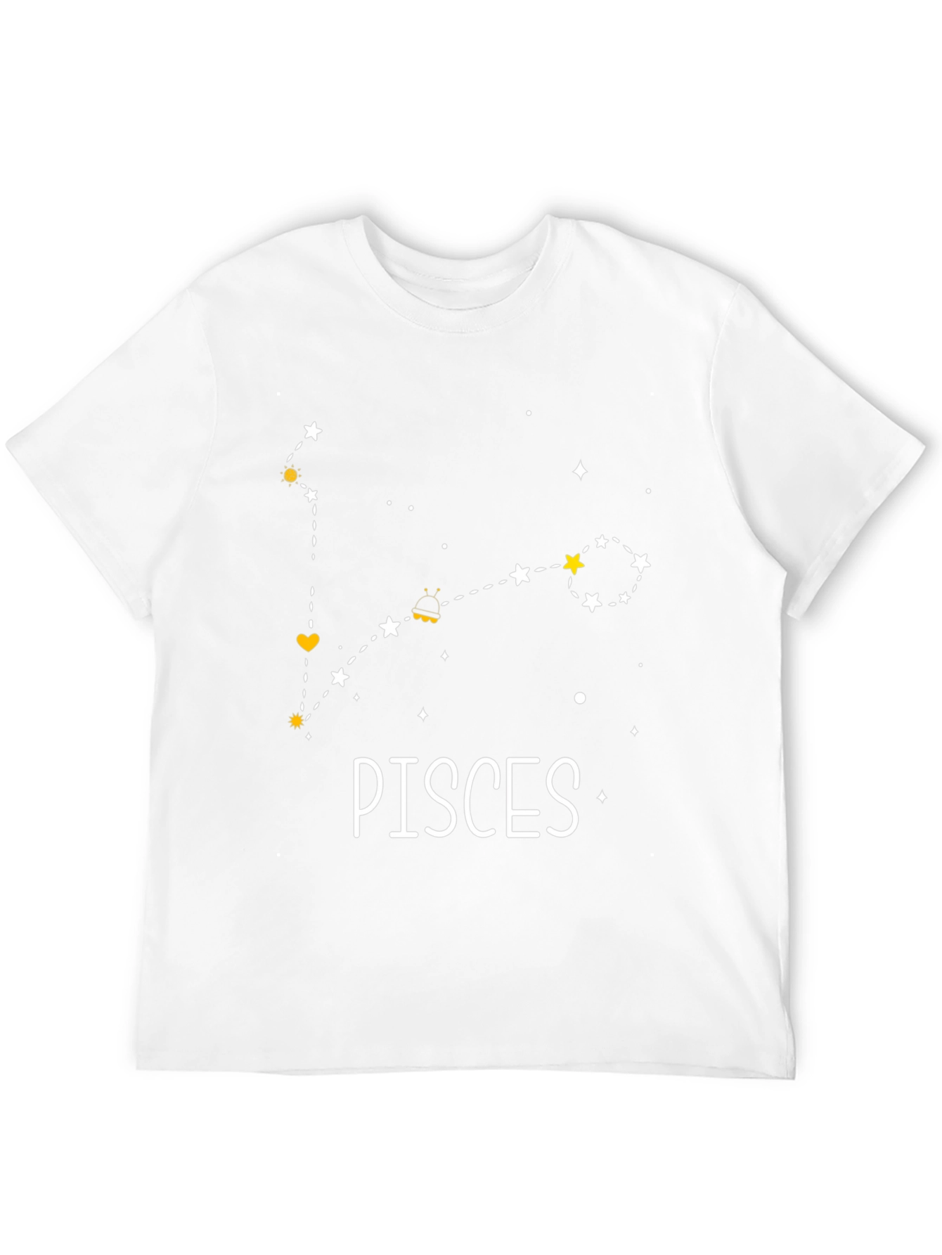 Pisces Constellation Black T-Shirt