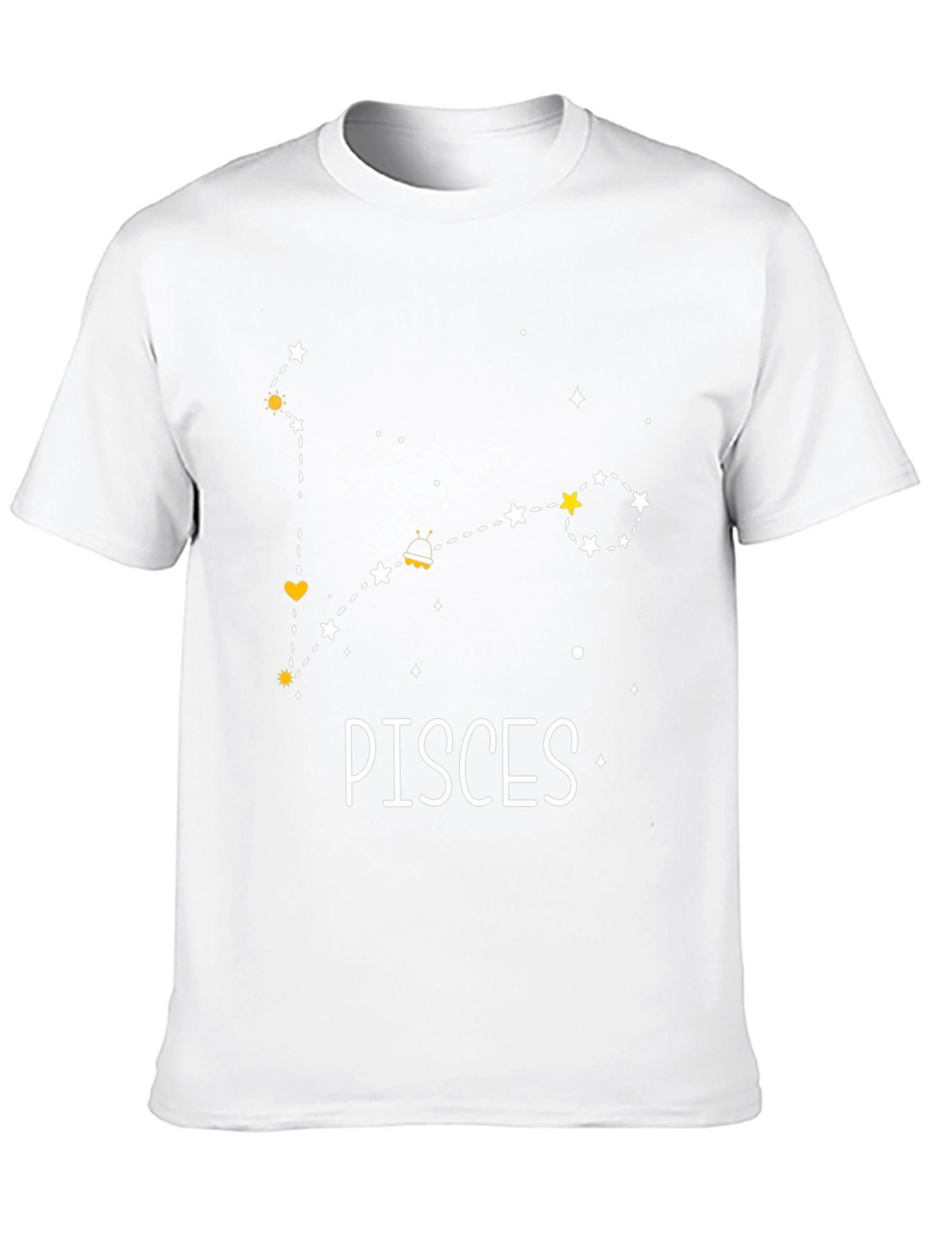 Pisces Constellation Black T-Shirt