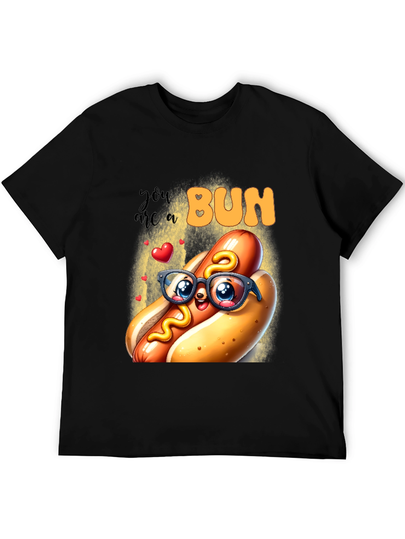 Cute Hotdog Graphic T-Shirt - You are a Bun