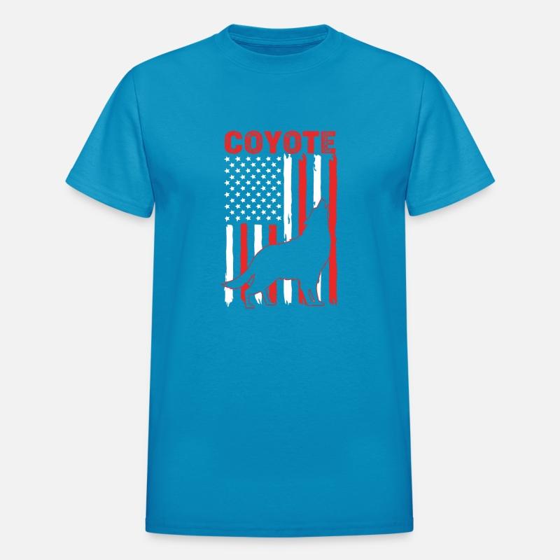 4th Of July US Flag Coyote Hunt Coyote Silhouette