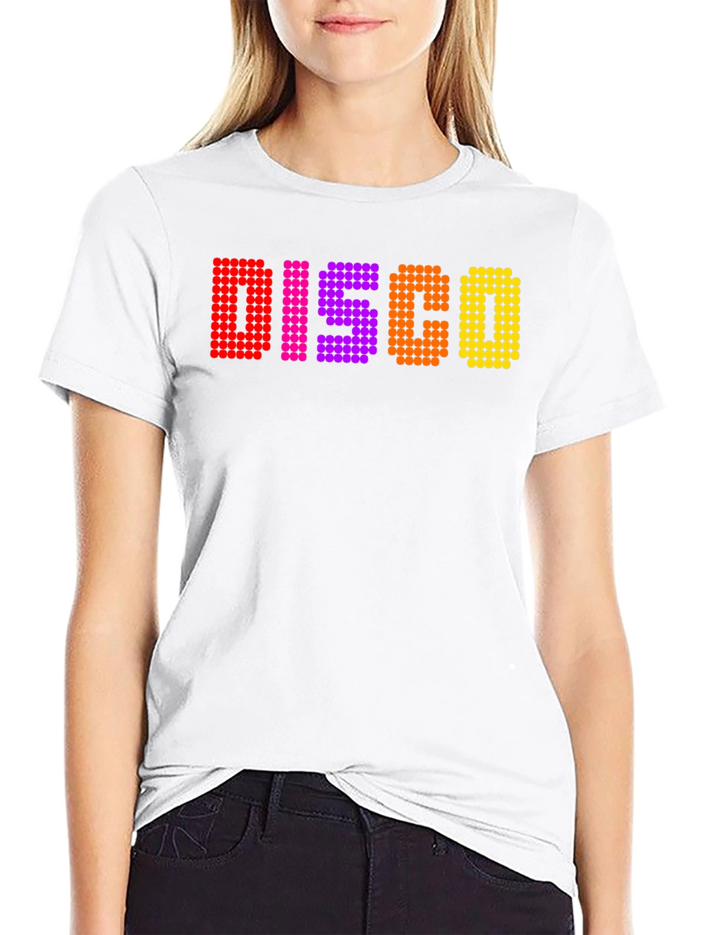 Disco Dot Graphic T-Shirt - Retro Party Tee