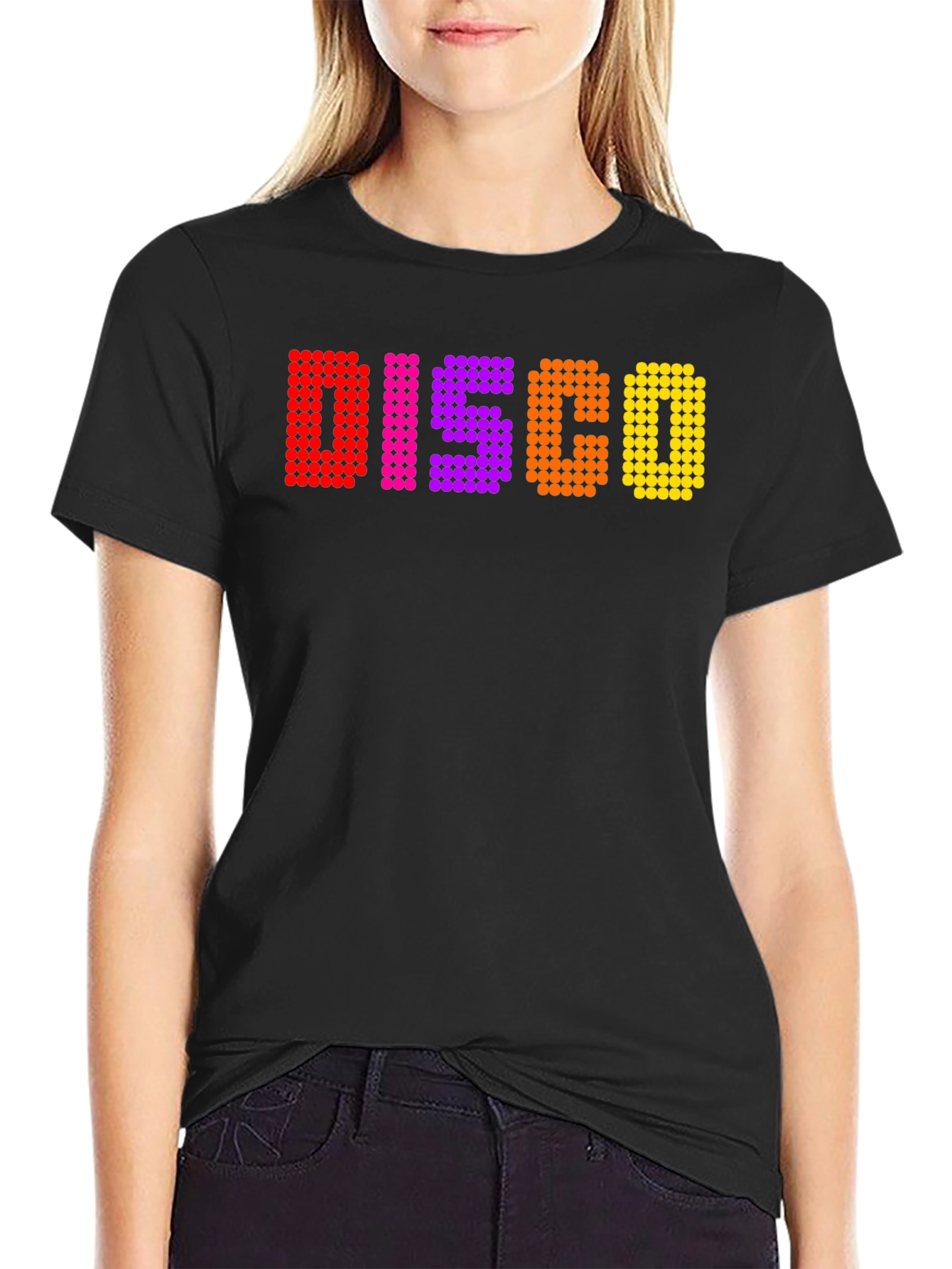 Disco Dot Graphic T-Shirt - Retro Party Tee
