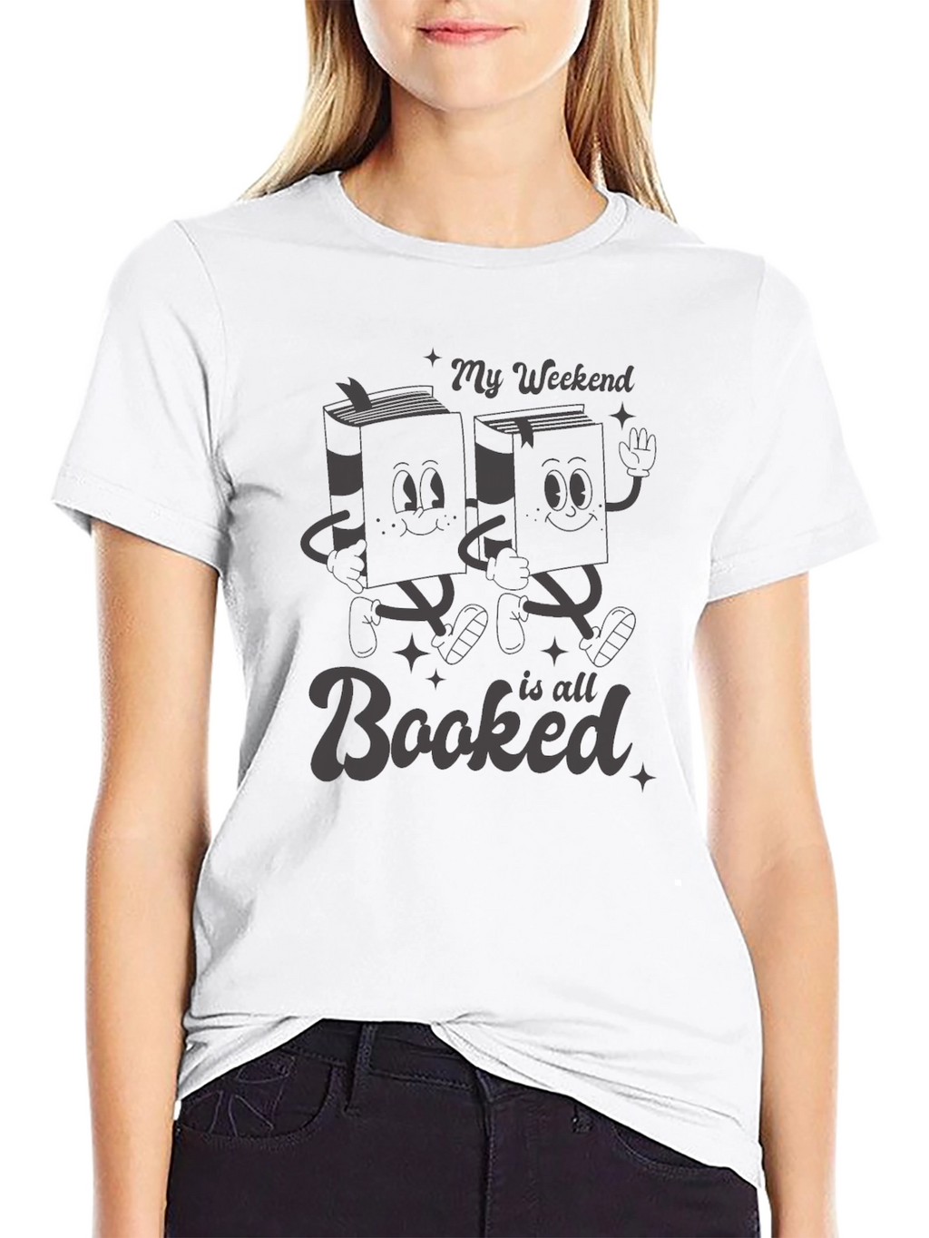 My Weekend is All Booked Black T-Shirt