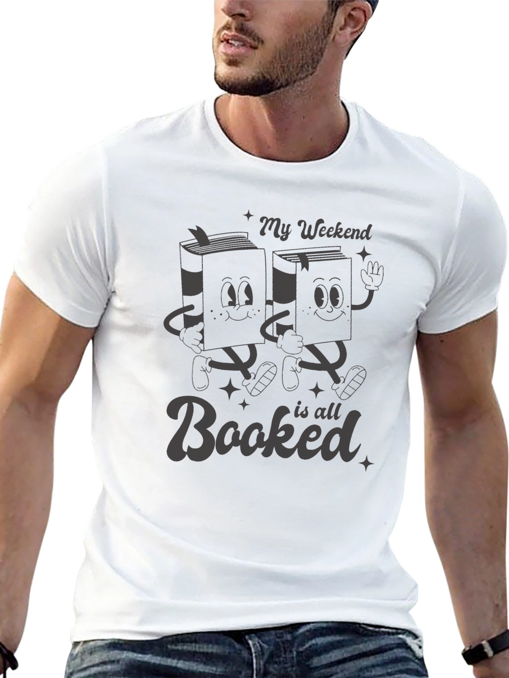 My Weekend is All Booked Black T-Shirt