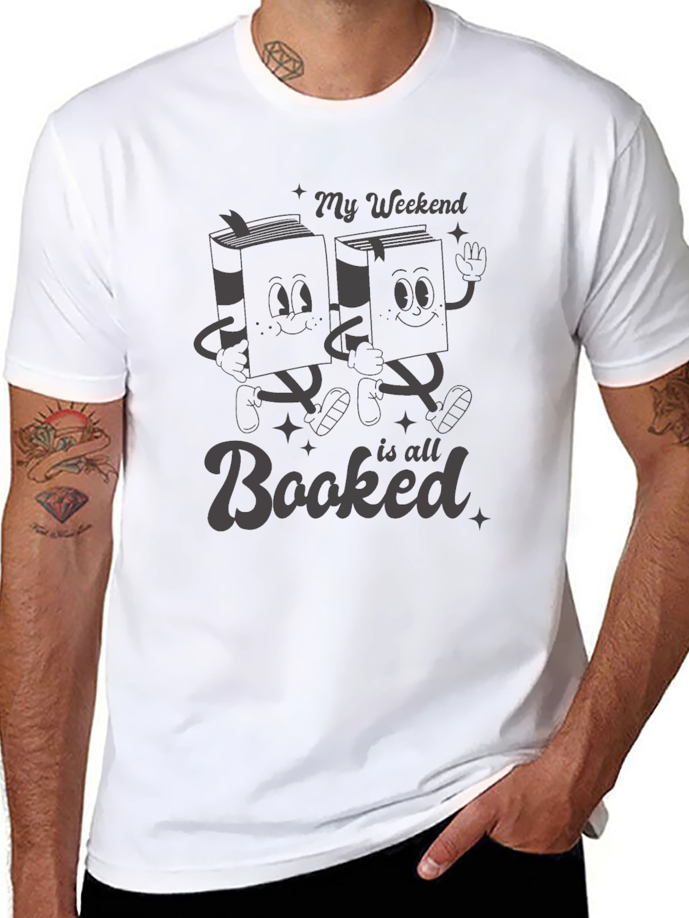 My Weekend is All Booked Black T-Shirt
