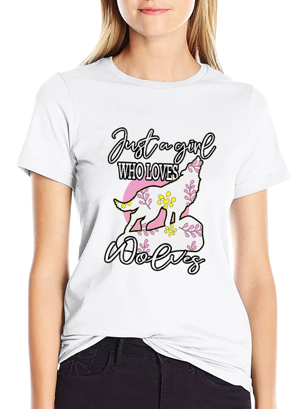 Just a Girl Who Loves Wolves T-Shirt