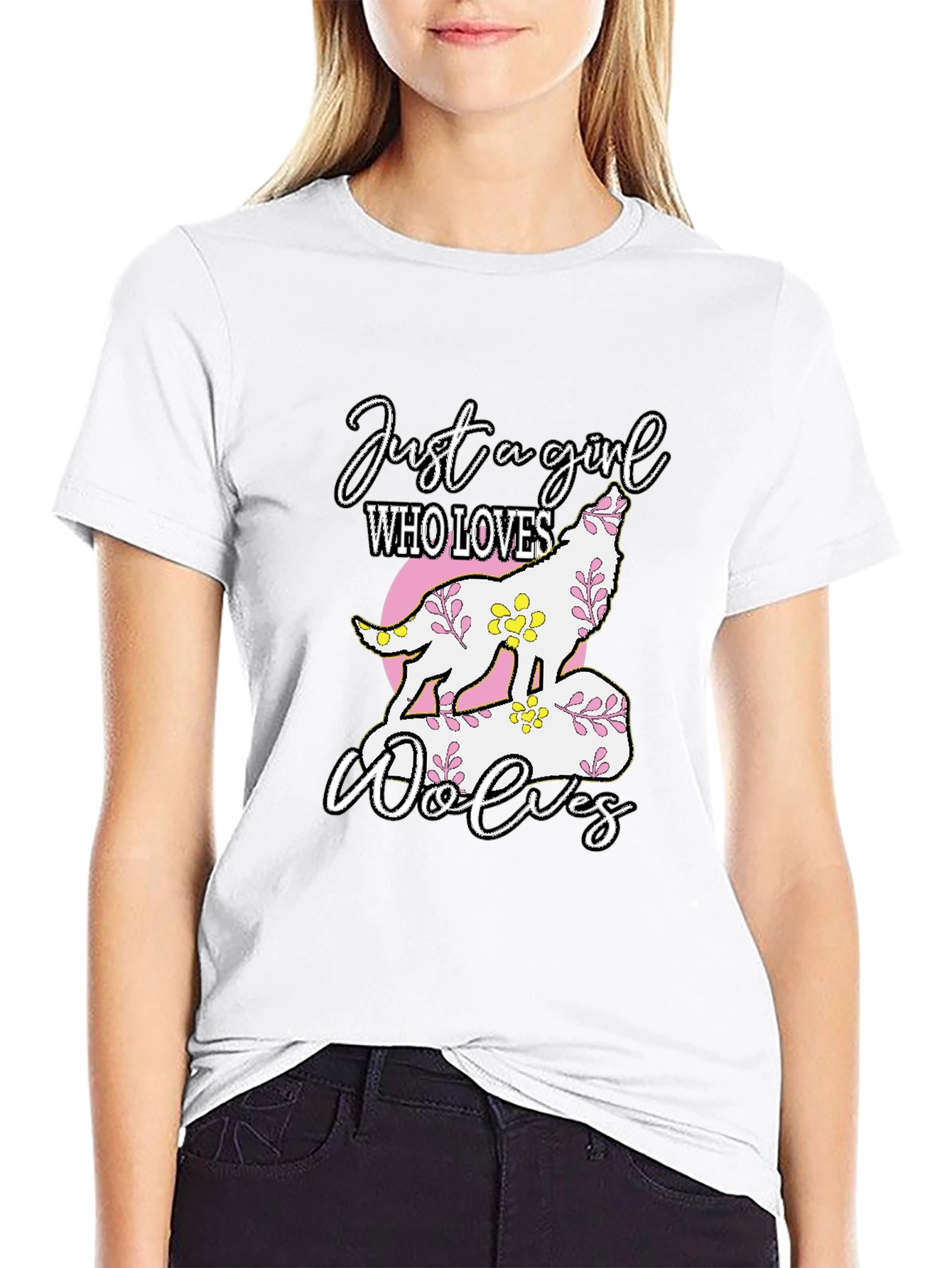 Just a Girl Who Loves Wolves T-Shirt