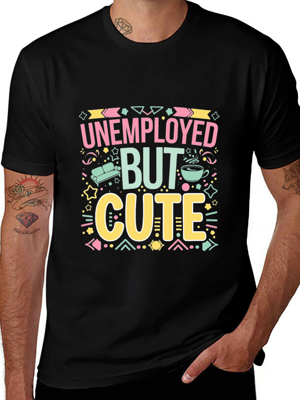 Unemployed But Cute Graphic Tee