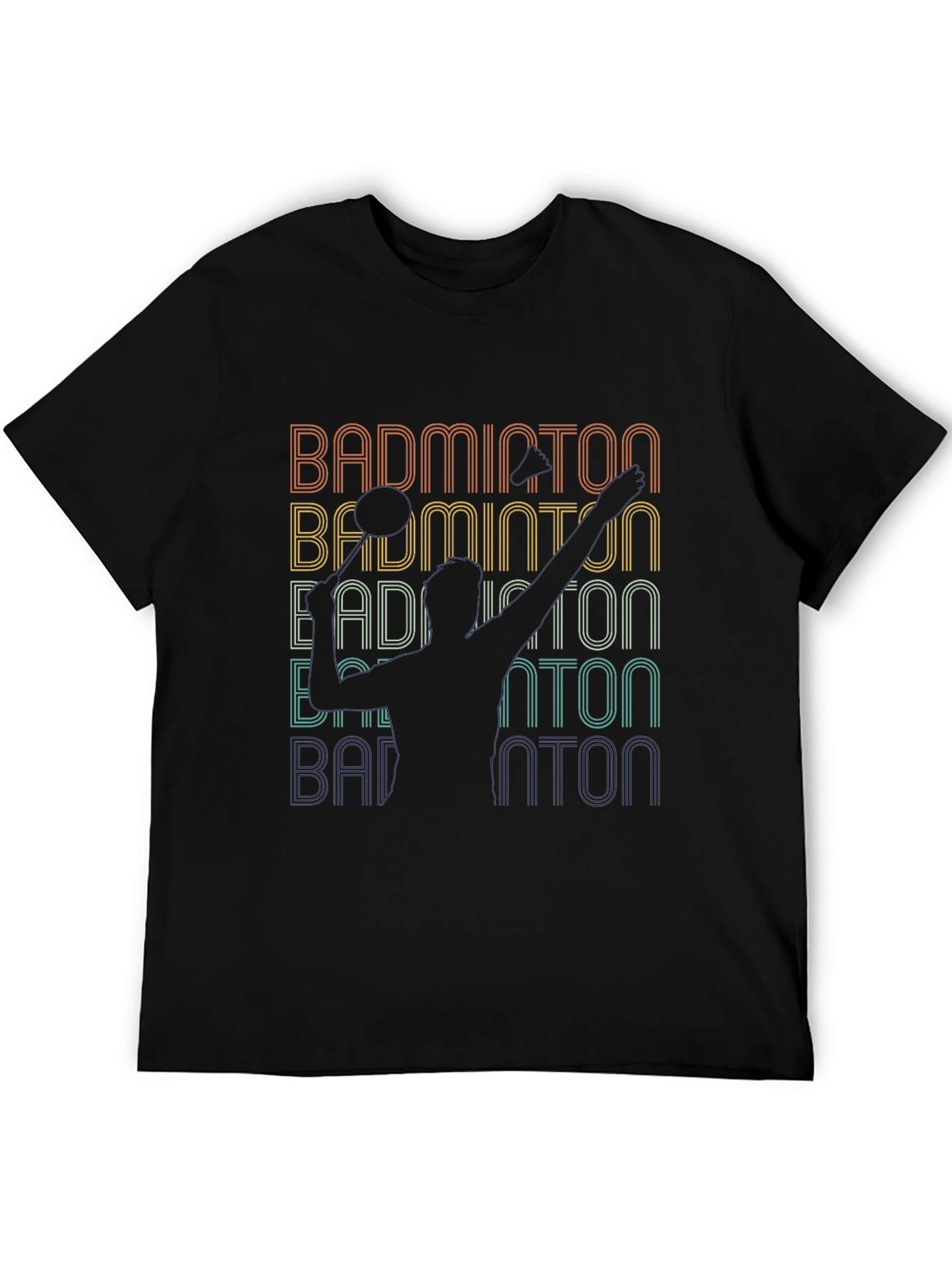 Retro Badminton Player T-Shirt - Vintage Style