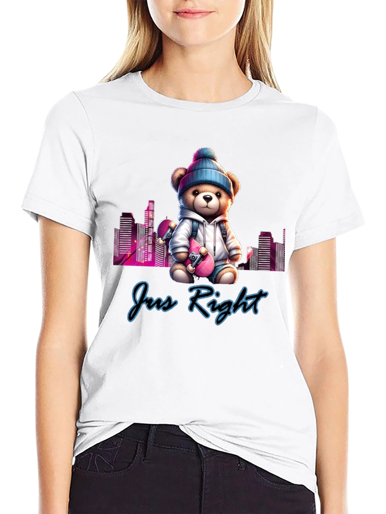 Just Right Teddy Bear Skater T-Shirt