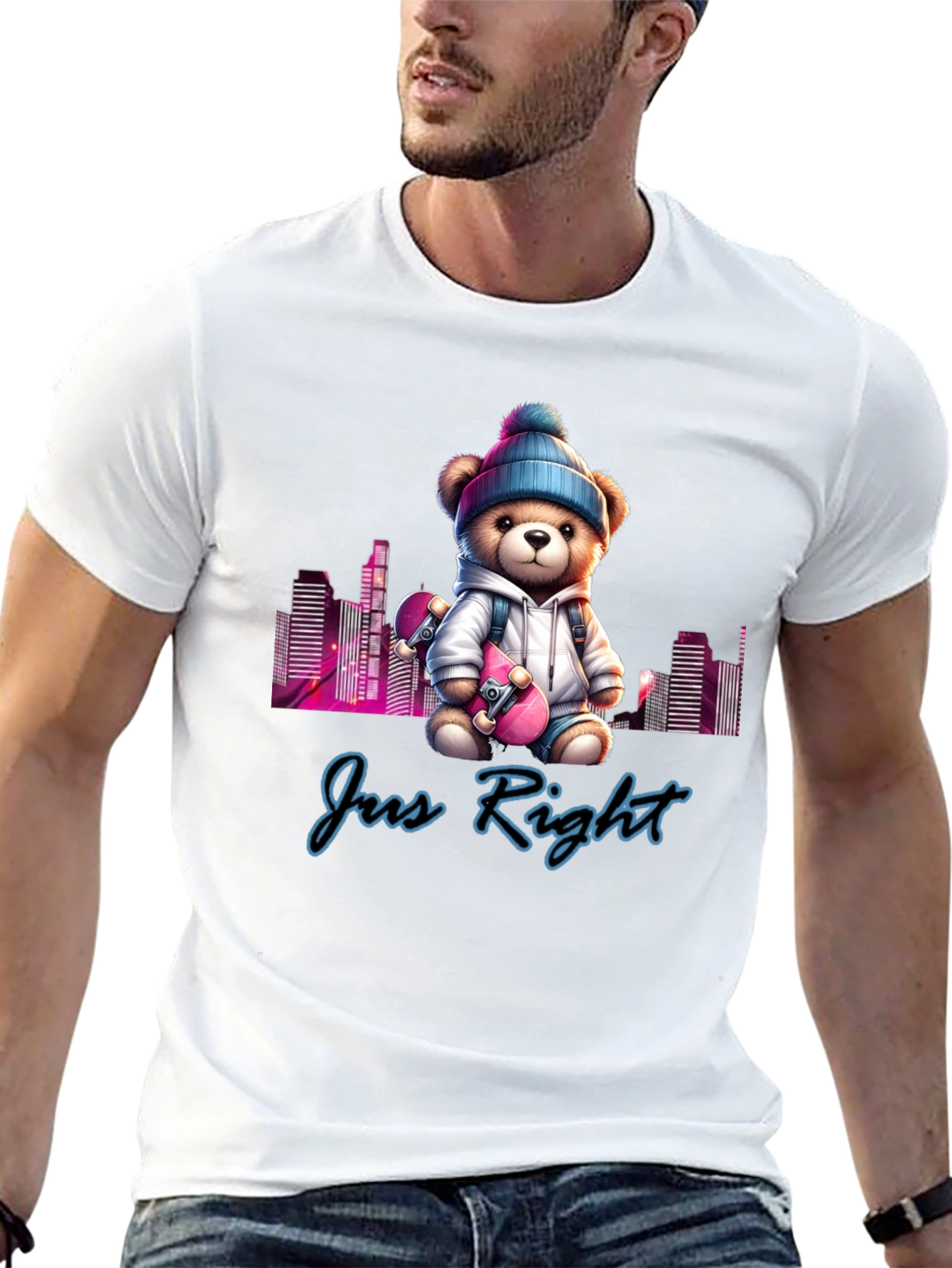 Just Right Teddy Bear Skater T-Shirt