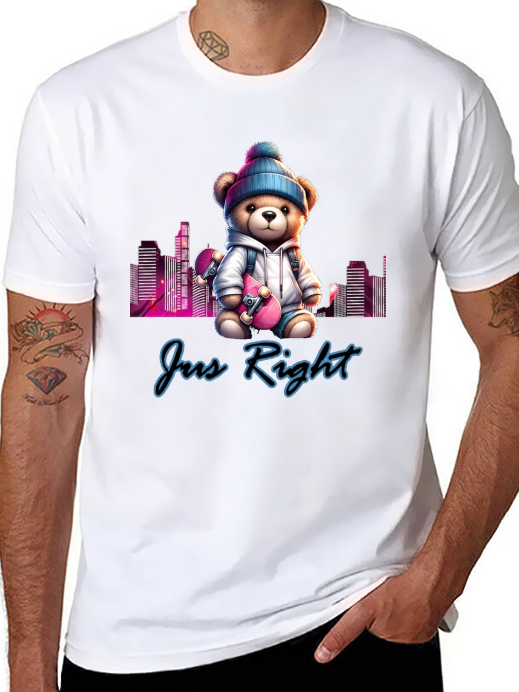 Just Right Teddy Bear Skater T-Shirt