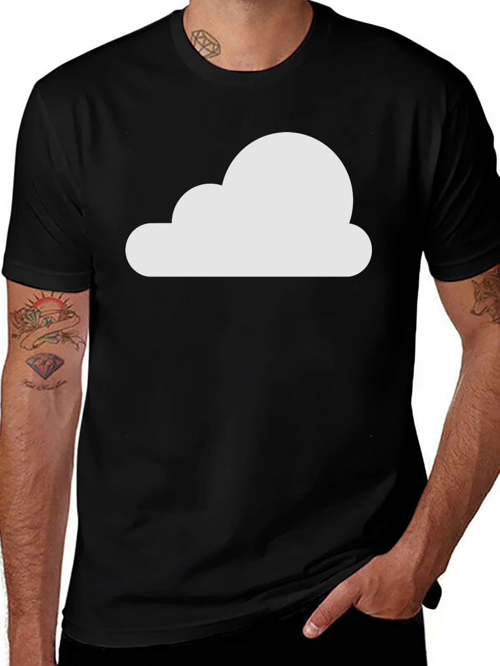 Cloud Graphic Black T-Shirt
