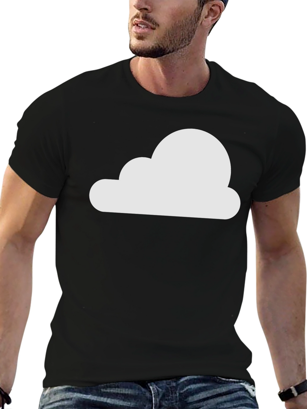 Cloud Graphic Black T-Shirt