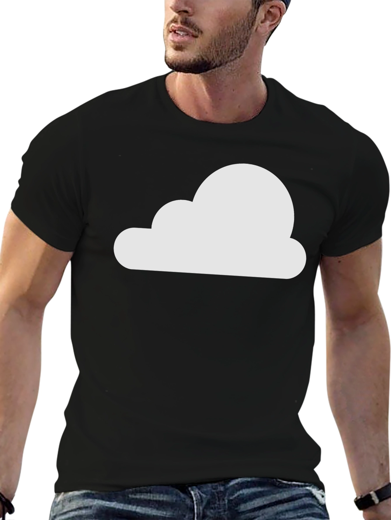 Cloud Graphic Black T-Shirt