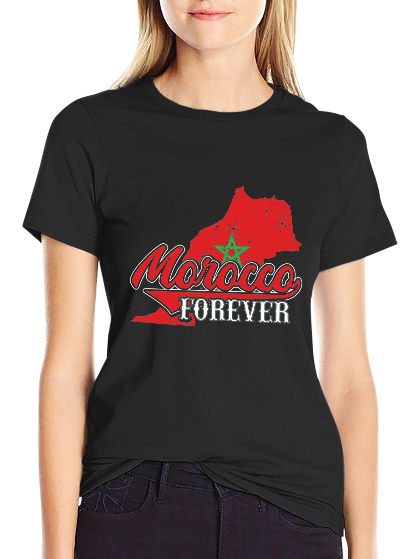 Morocco Forever Graphic T-Shirt - Black