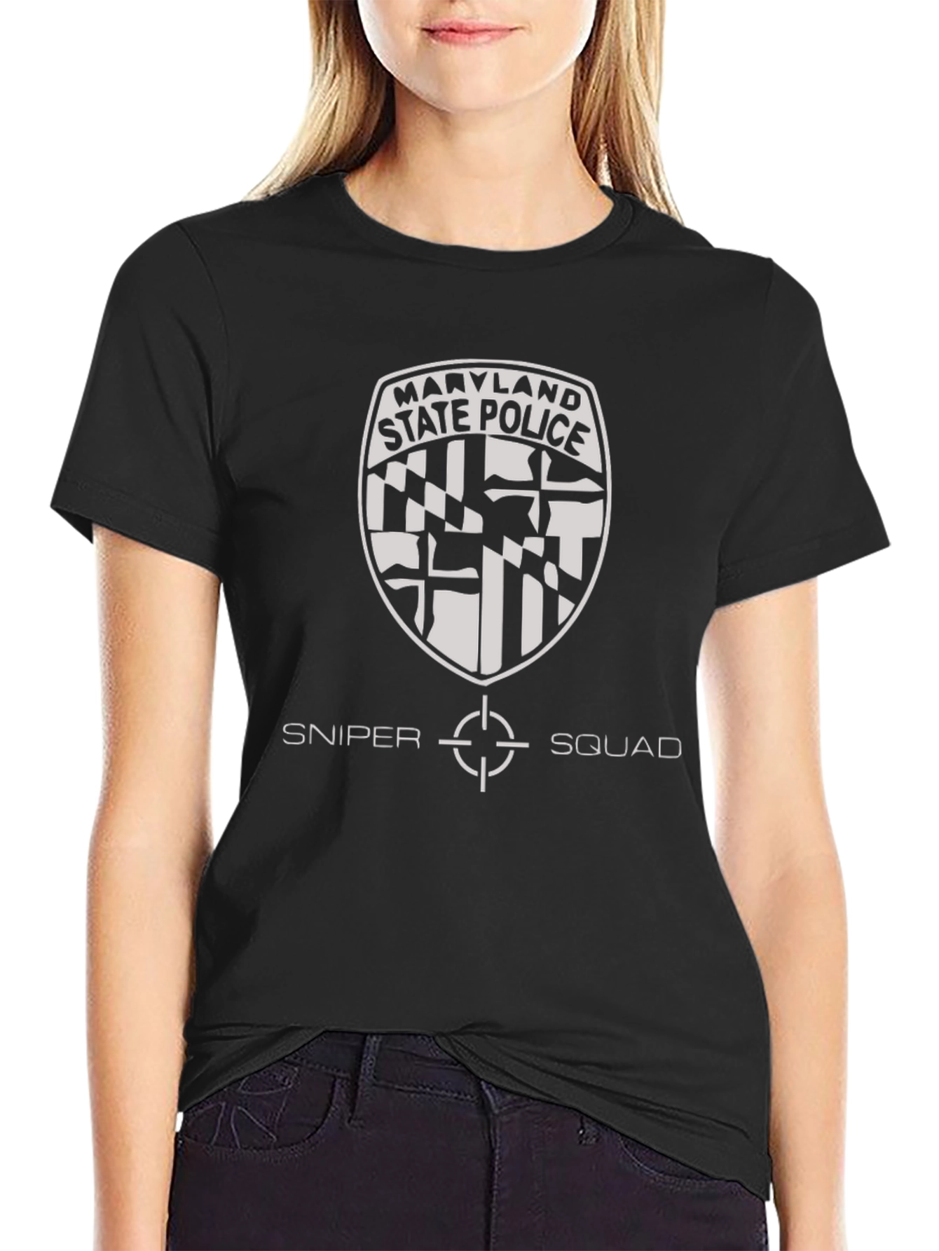 Maryland State Police Sniper Squad Black T-Shirt
