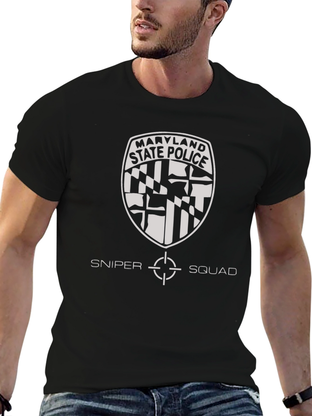 Maryland State Police Sniper Squad Black T-Shirt