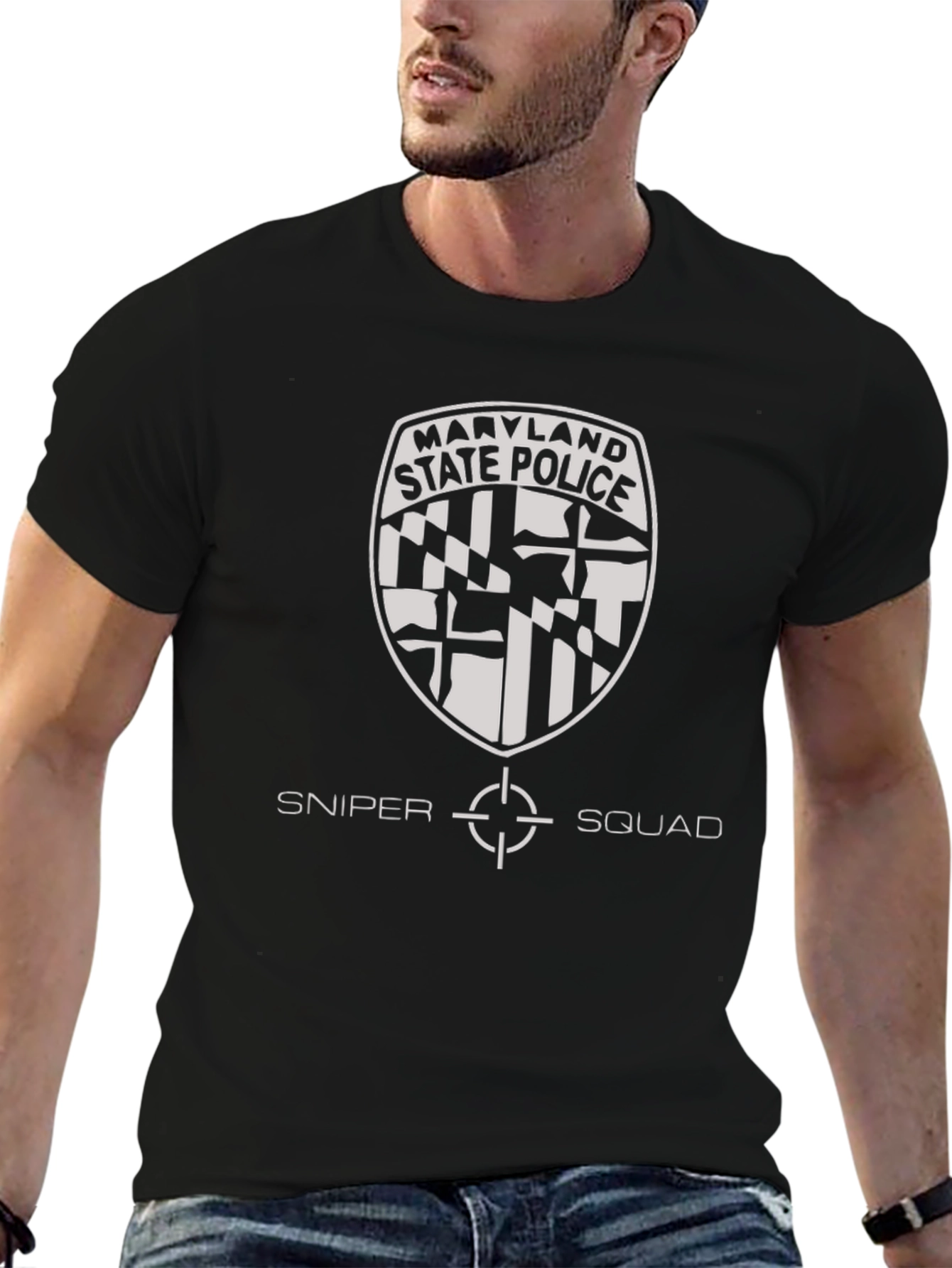 Maryland State Police Sniper Squad Black T-Shirt