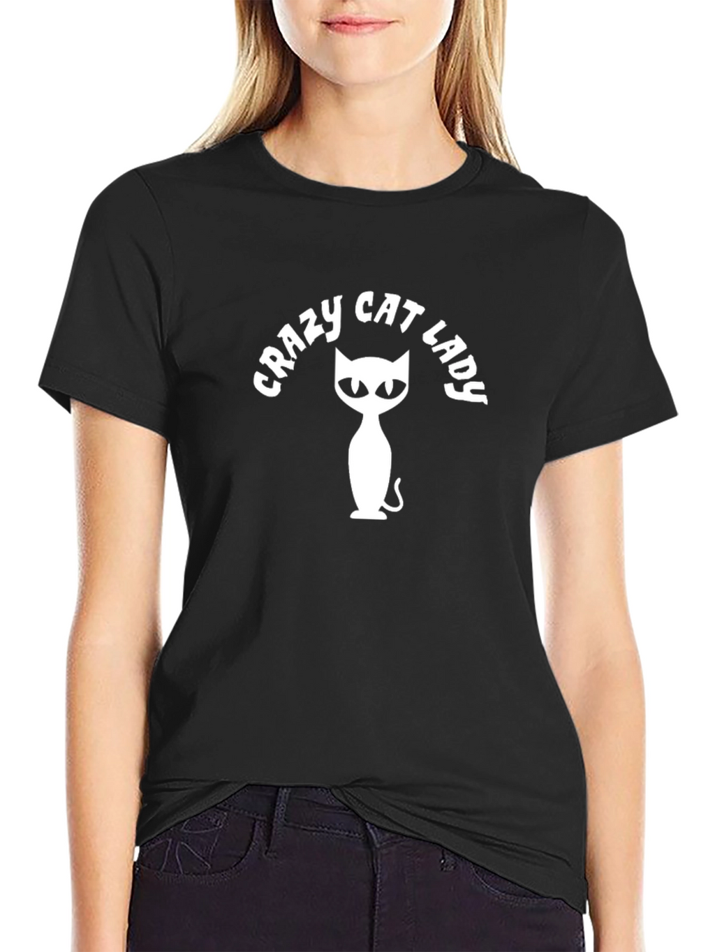 Crazy Cat Lady T-Shirt - Black Cat Lover Tee