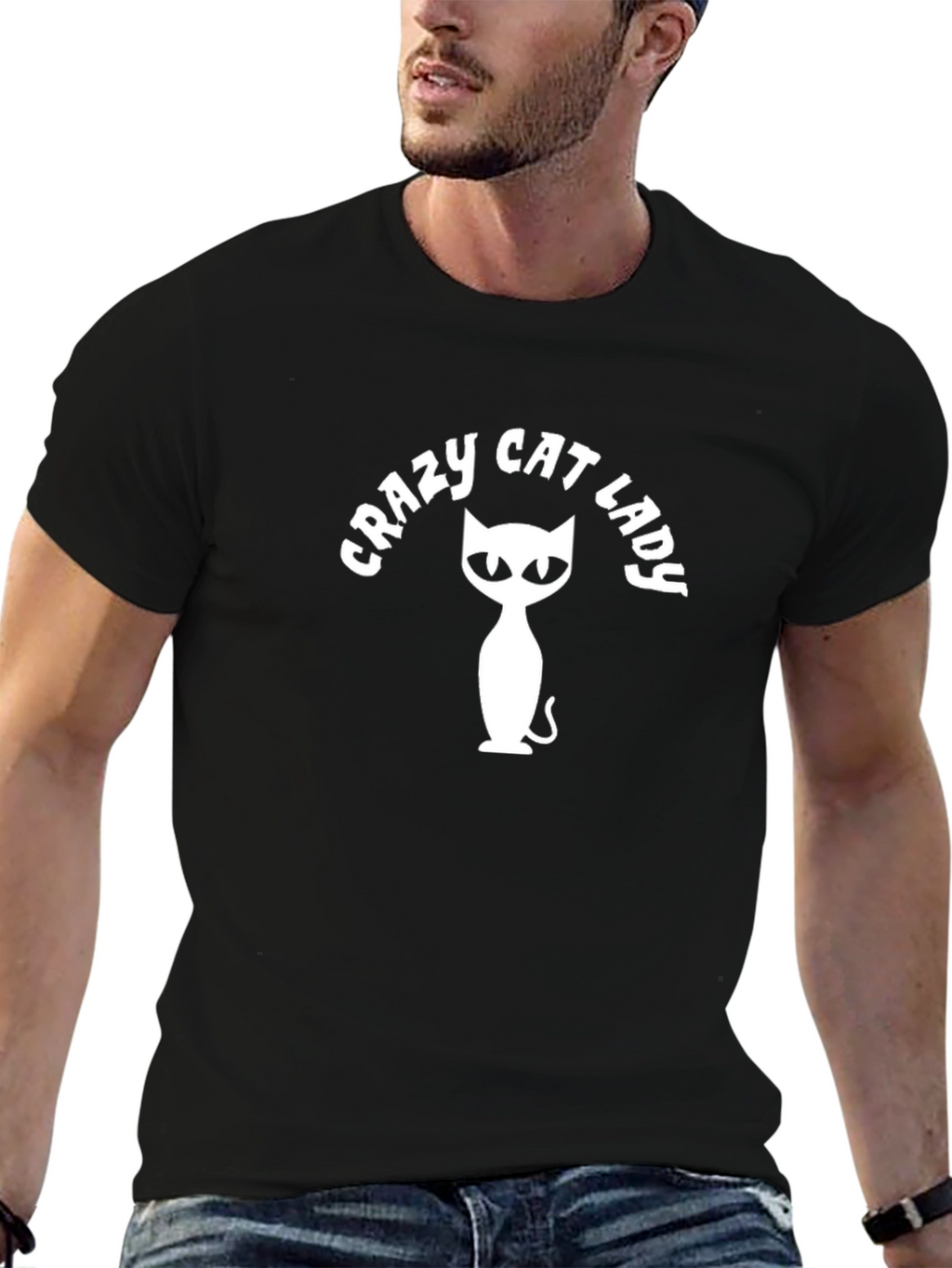 Crazy Cat Lady T-Shirt - Black Cat Lover Tee