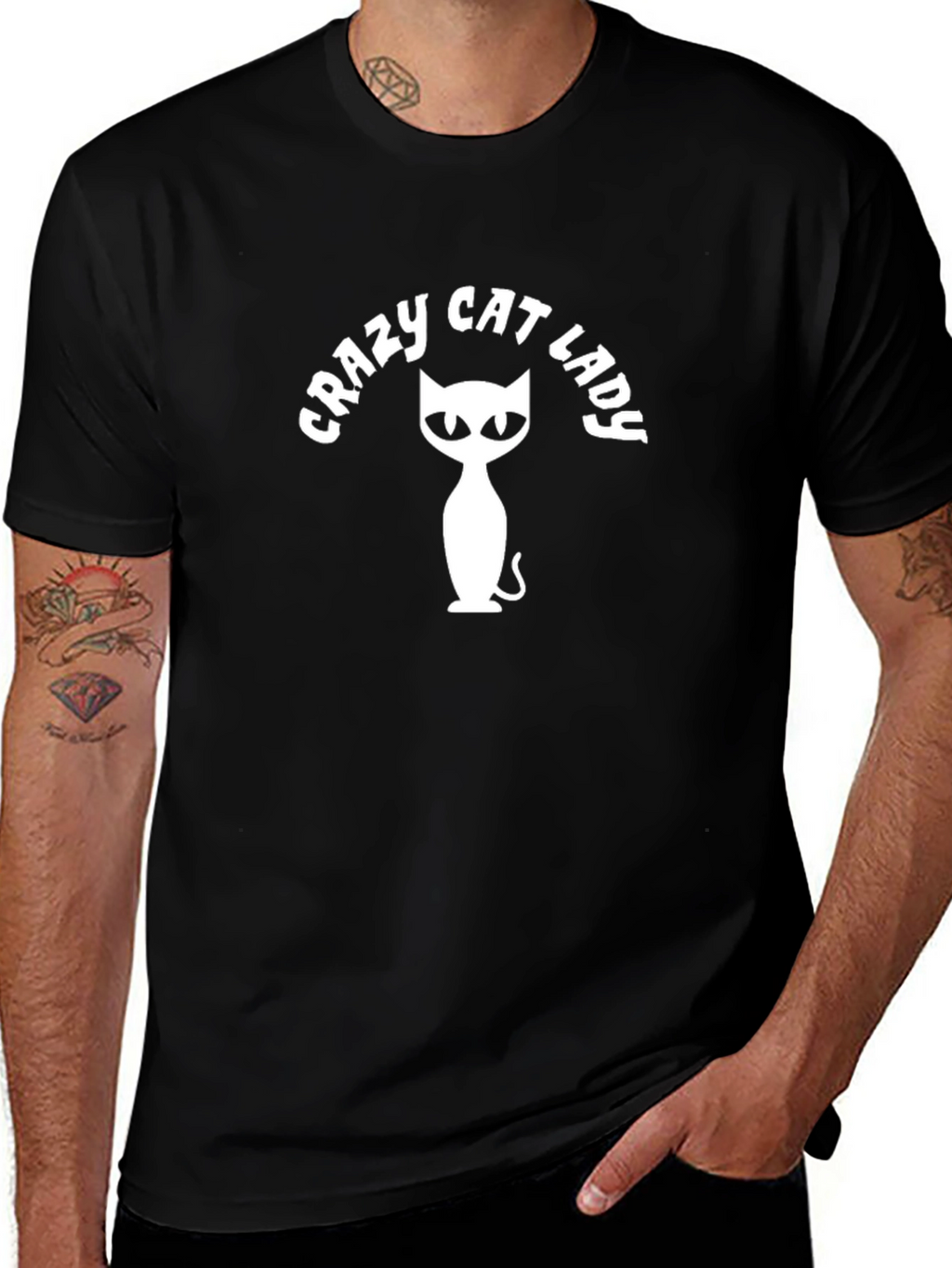 Crazy Cat Lady T-Shirt - Black Cat Lover Tee