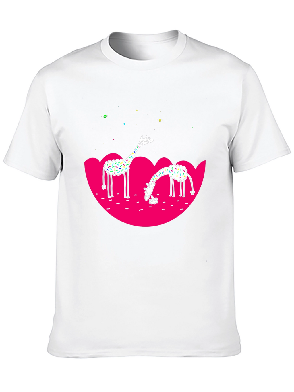 Giraffe Graphic Tee - Black Cotton T-Shirt