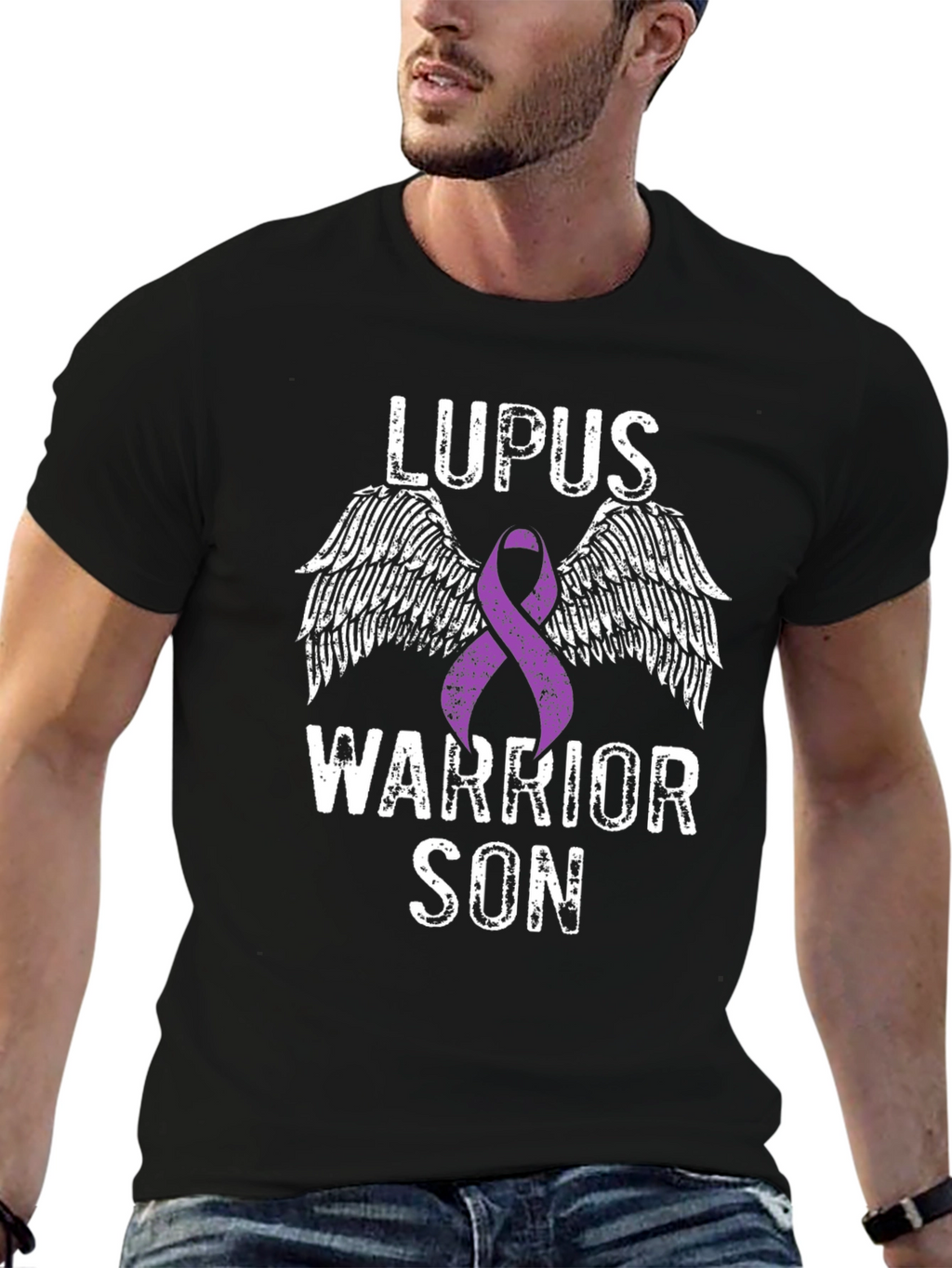 Lupus Warrior Son T-Shirt - Purple Ribbon Awareness