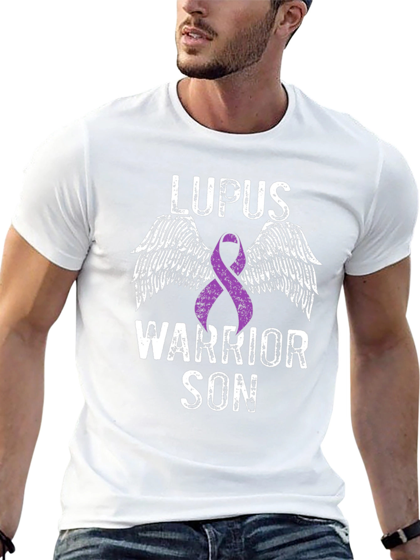 Lupus Warrior Son T-Shirt - Purple Ribbon Awareness