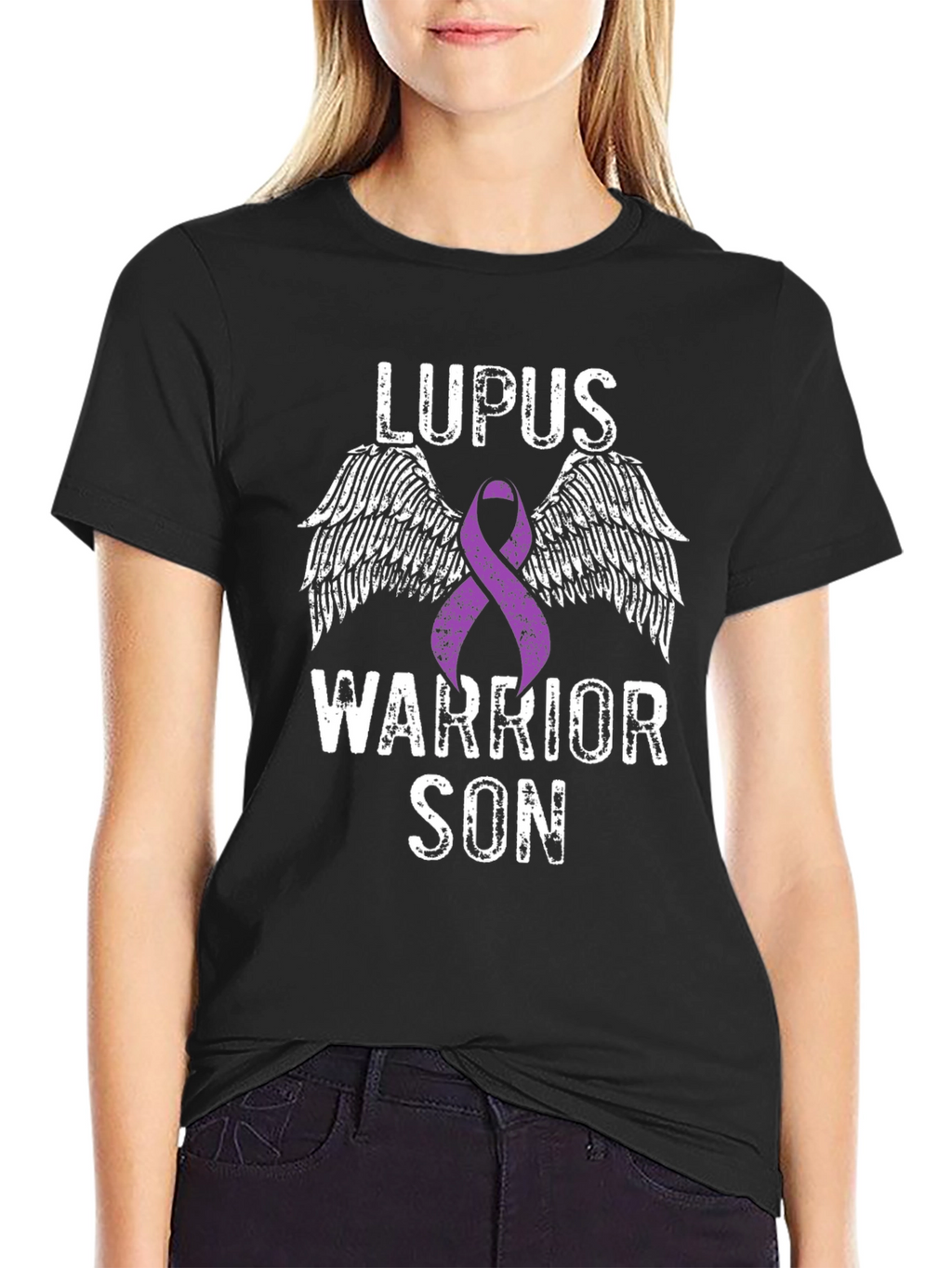 Lupus Warrior Son T-Shirt - Purple Ribbon Awareness