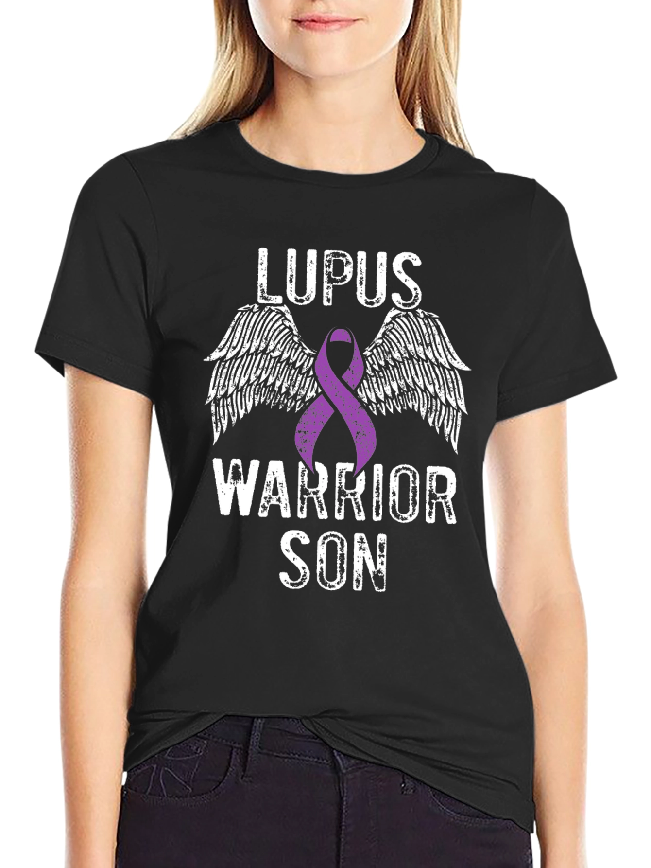Lupus Warrior Son T-Shirt - Purple Ribbon Awareness