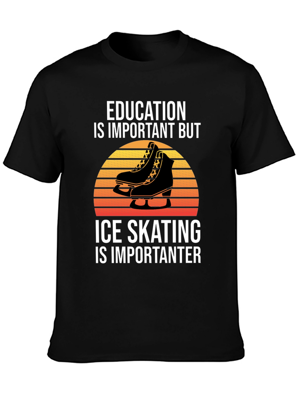 Education vs Ice Skating Graphic Tee